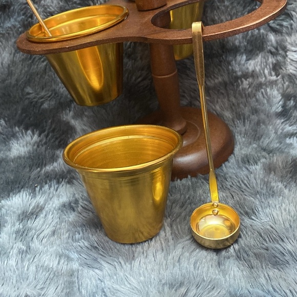 Vintage Relish Server with Brown and Gold Finish - Picture 9 of 16